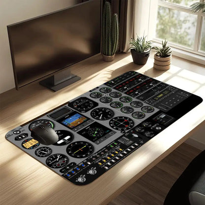 Aircraft Cabin Navigation Diagram Mouse Pad Large Rubber Anti-slip Desk Accessories Mousepad for Office&Gamer Keyboard Decor Mat