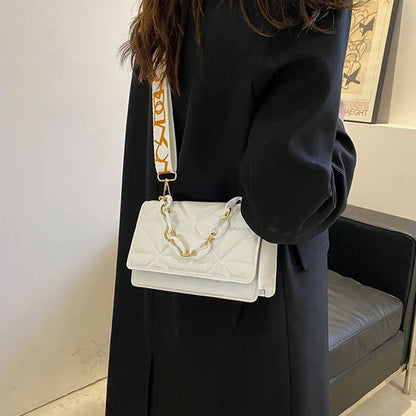 Large Capacity Shoulder Bag Women Female Fashion Casual Handbags PU Leather Crossobdy Clutch Flap Bag Streetwear Accessory