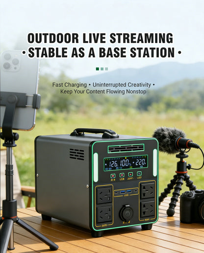 6000W Portable Power Station For Outdoor Camping And Home 5500WH Lifepo4 Battery Solar Generator Emergency Supply