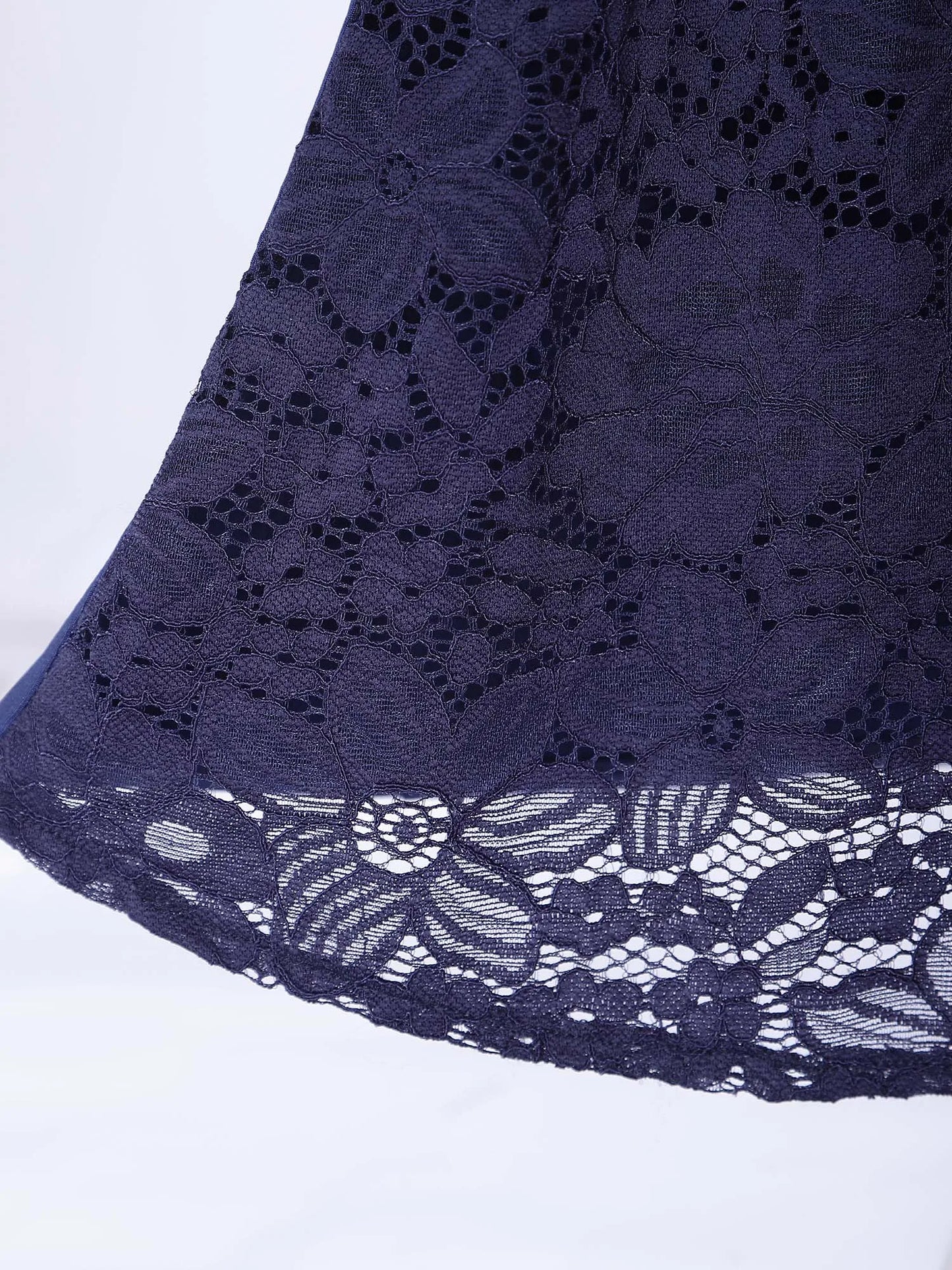 Women Strapless Jumpsuit Bandeau Elastic Bodice Sheer Floral Lace Patchwork Wide Leg Romper for Beach Vacation Party