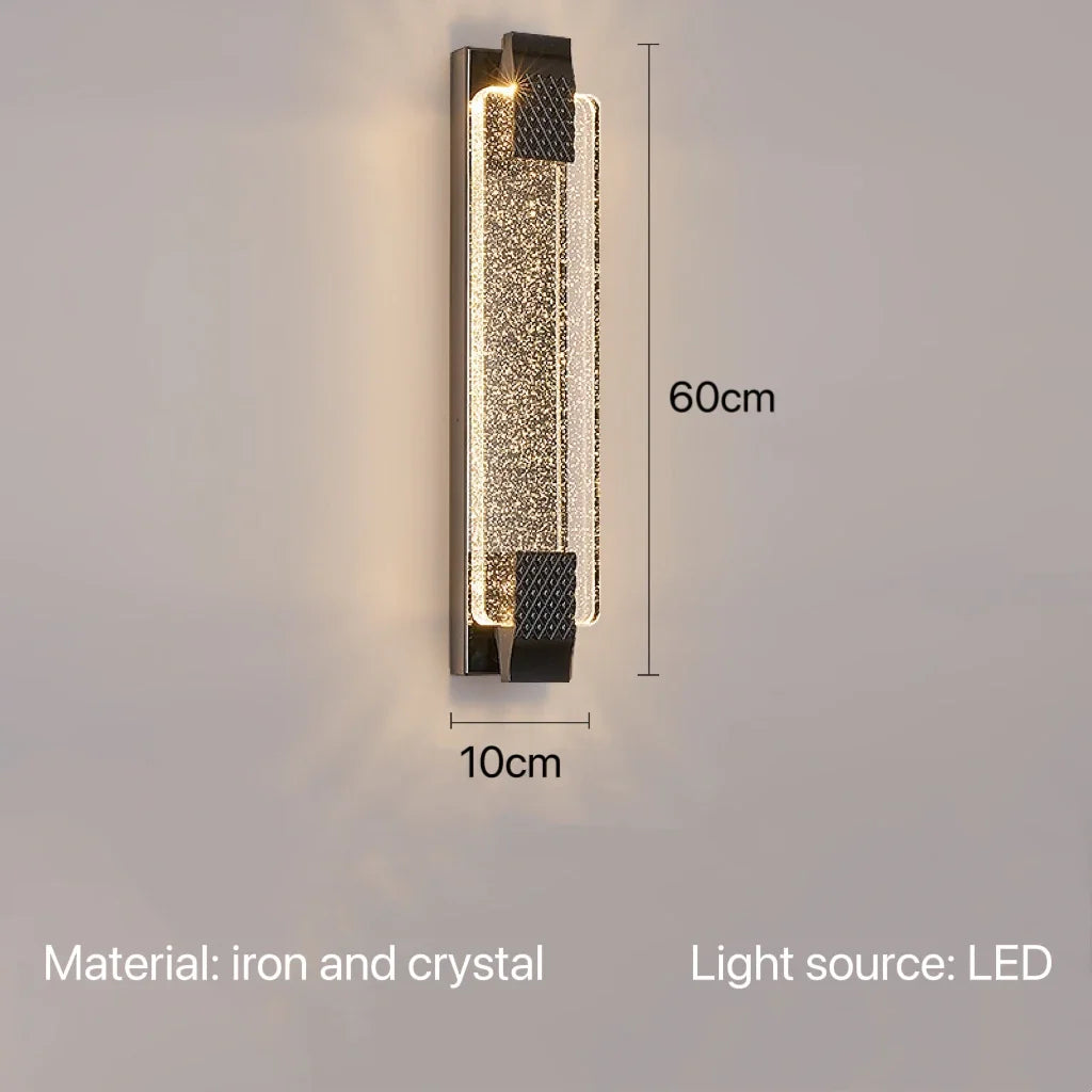 Modern Luxury Crystal Wall Lamp Bedroom Bedside Corridor Stairway Hallway Restaurant Kitchen Background Wall Led Light Sconce