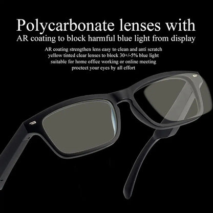 Smart Glasses Wireless BT 5.0 Hands-Free Calling Music Audio Sport Headset Eyewear Intelligent Eyeglasses IPX7 Waterproof