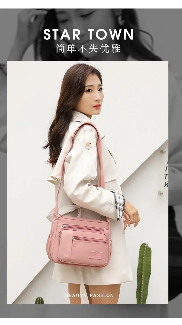 Fashion Shoulder Crossbody Bag for Women Messenger Bags Waterproof Nylon Ladies Handbag Tote Bags for Women Sac A Main Femme