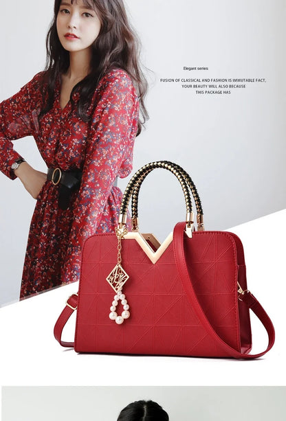 Top-handle Bags Designer Shoulder Bag for Women Fashion Handbags High Quality Unusual Pu Shell Bags Beading Zipper Luxury Brand