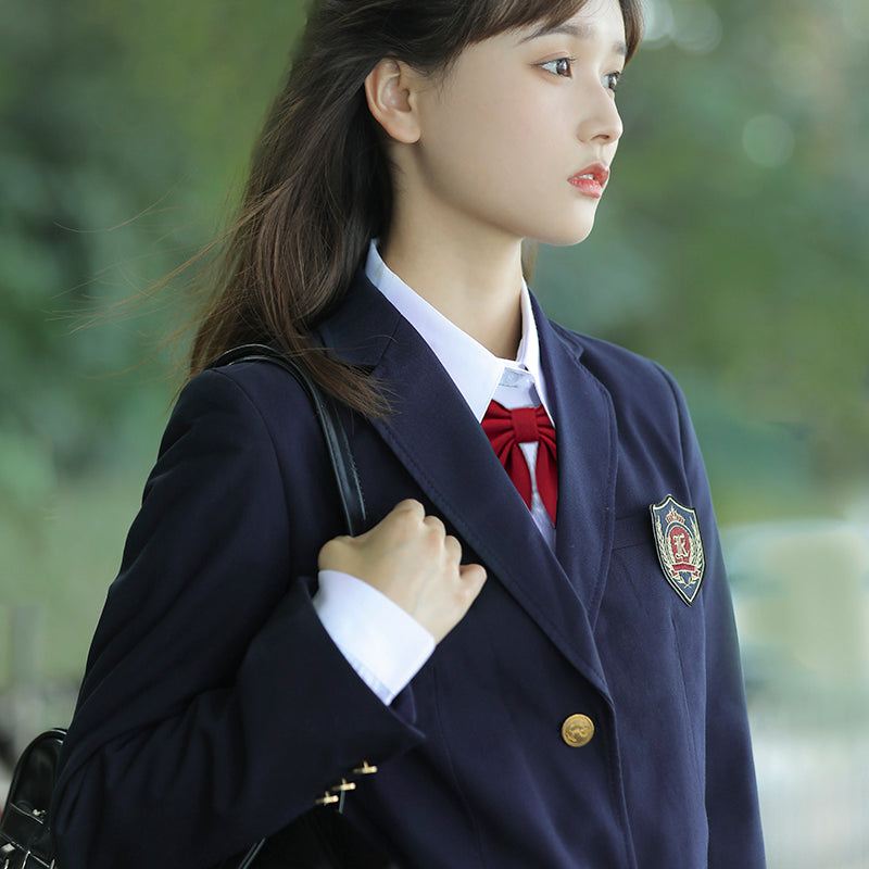 University School Girl Blazer Winter School Uniform Navy Coat Japanese High School Uniforms Suit Girl Students Jacket Seifuku