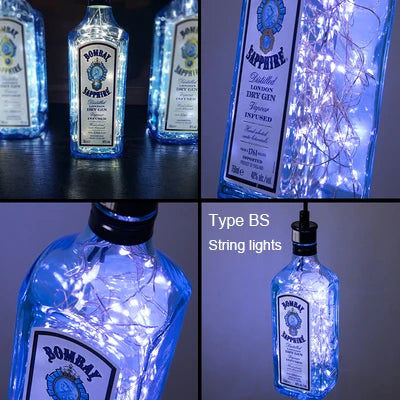 Retro Industrial Loft Wine Bottle Pendant Lights Restaurant Cafe Bar Glass Hanging Lamp Clothing Store Lustre Indoor Lighting