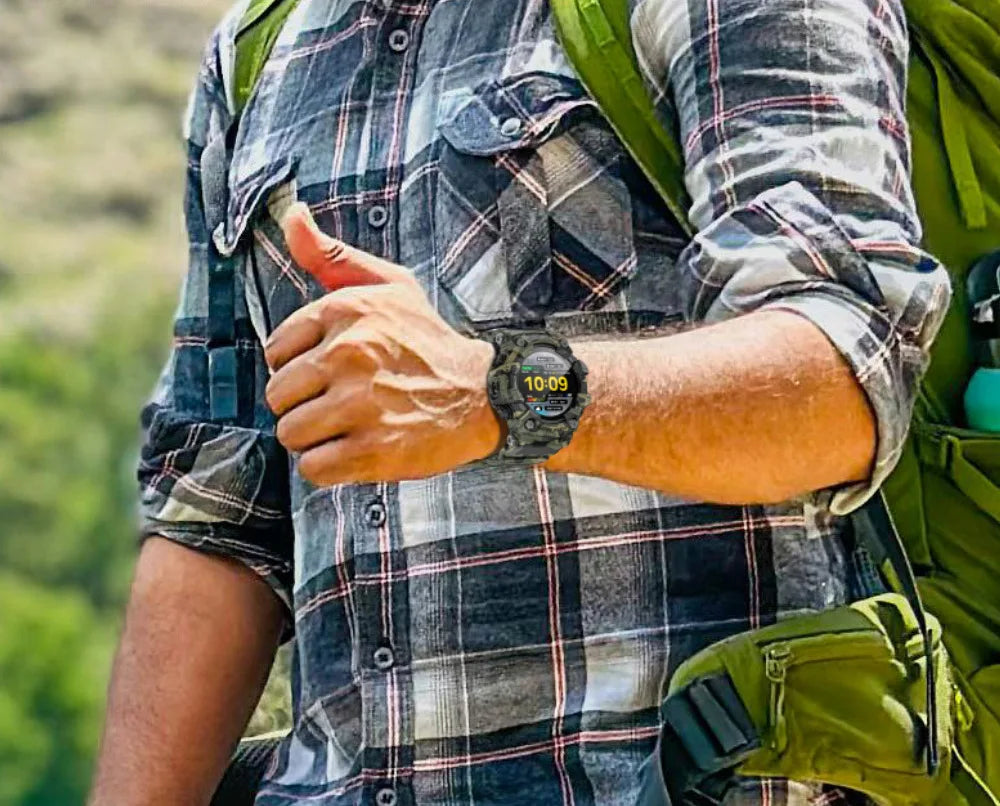 HY Digital LOKMAT Outdoor Smartwatch 1.32 Inch BT Call Smart Watch Men Sports Fitness Tracker Compass Smartwatch for Android IOS
