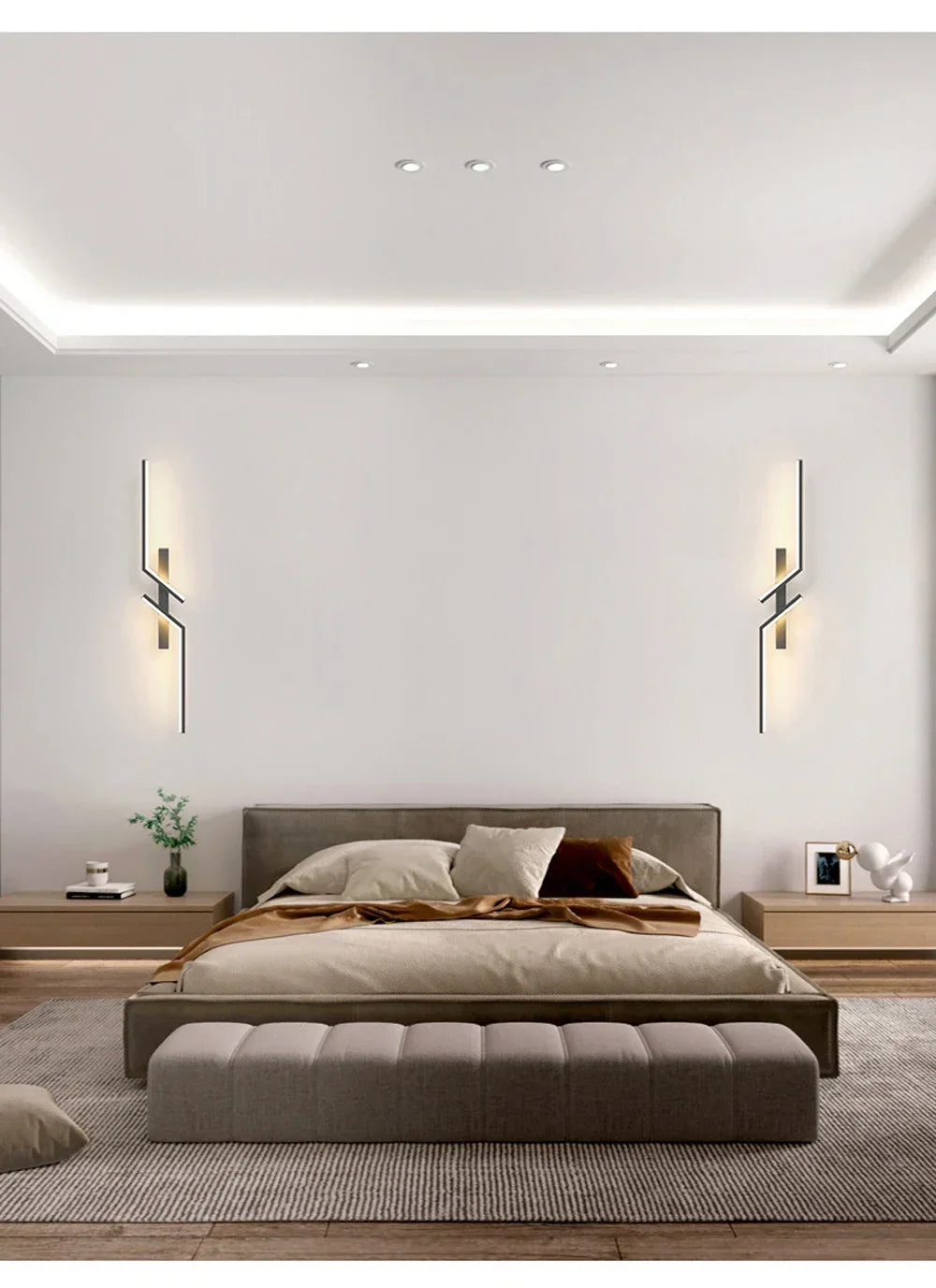 LED Wall Light Modern Minimalist Strip Lighting for Bedroom Bedside Living Room TV Backlight Sofa Decor Wall Sconce Ambient Lamp