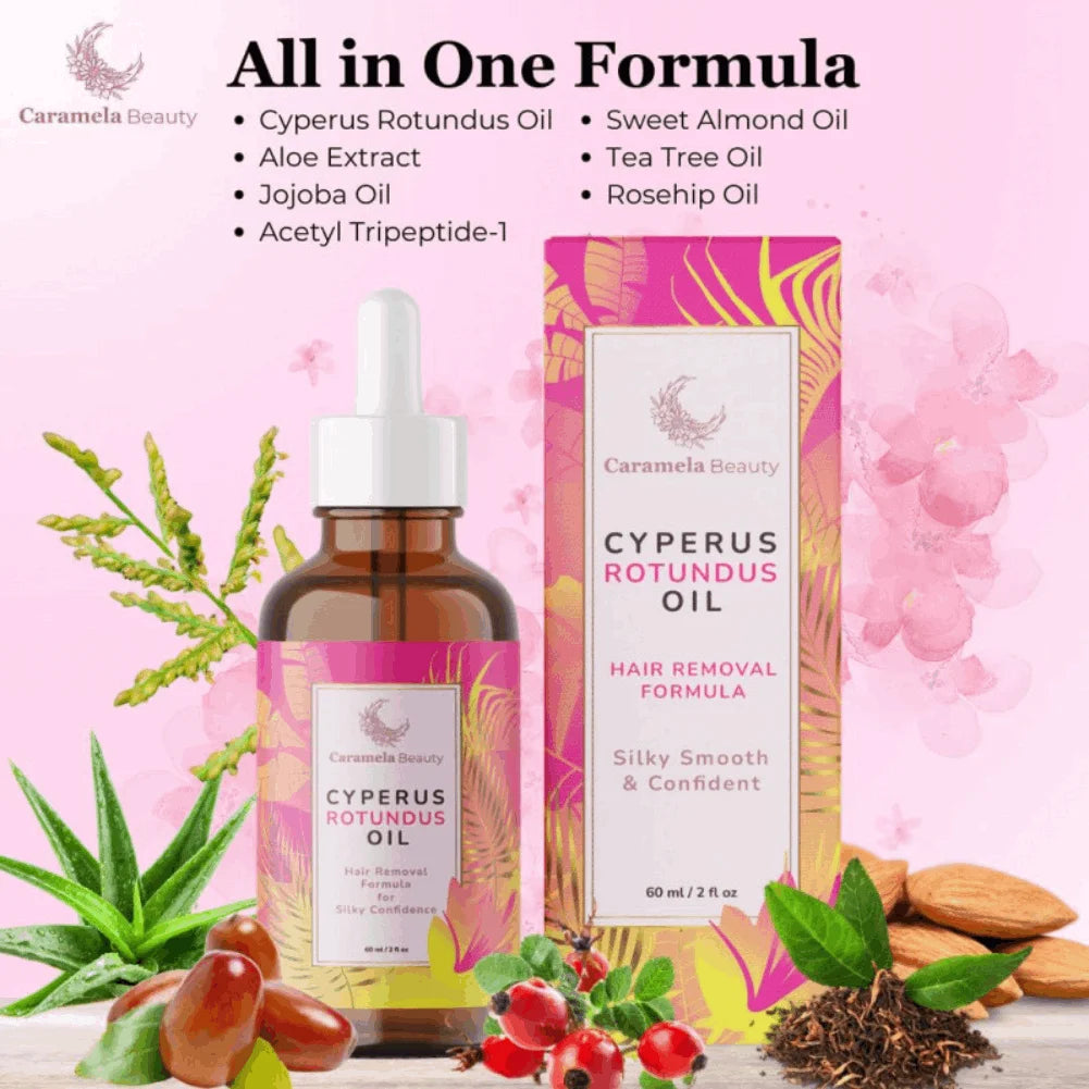 Caramela Beauty Oil for Hair Removal Soft Smooth Skin Care Deep Hydration Anti Hair Growth Inhibition After Shave Oil