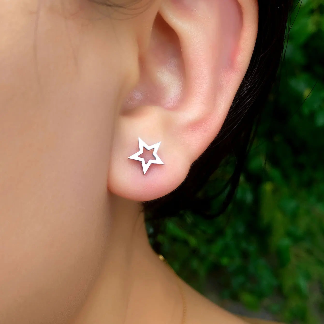Minimalist Stainless Steel Earings Mini Heart Star Geometric Stud Earrings For Women Cute Cat Dog Flower Leaf Earrings Jewelry