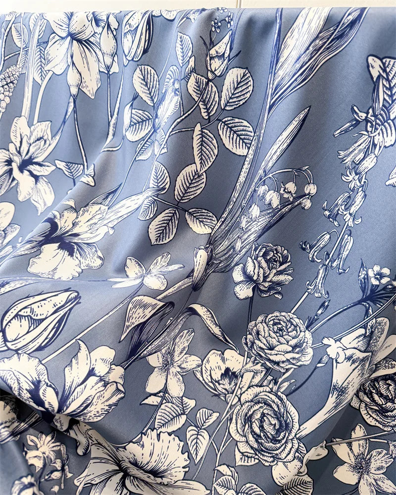 2026 Luxury Brand Square Scarf Design Shawl Wrap 90cm Print Twill Silk Women Hijab Female Foulard Headband Bandana