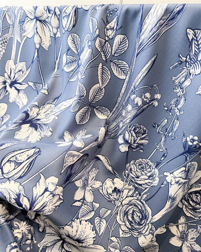 2026 Luxury Brand Square Scarf Design Shawl Wrap 90cm Print Twill Silk Women Hijab Female Foulard Headband Bandana