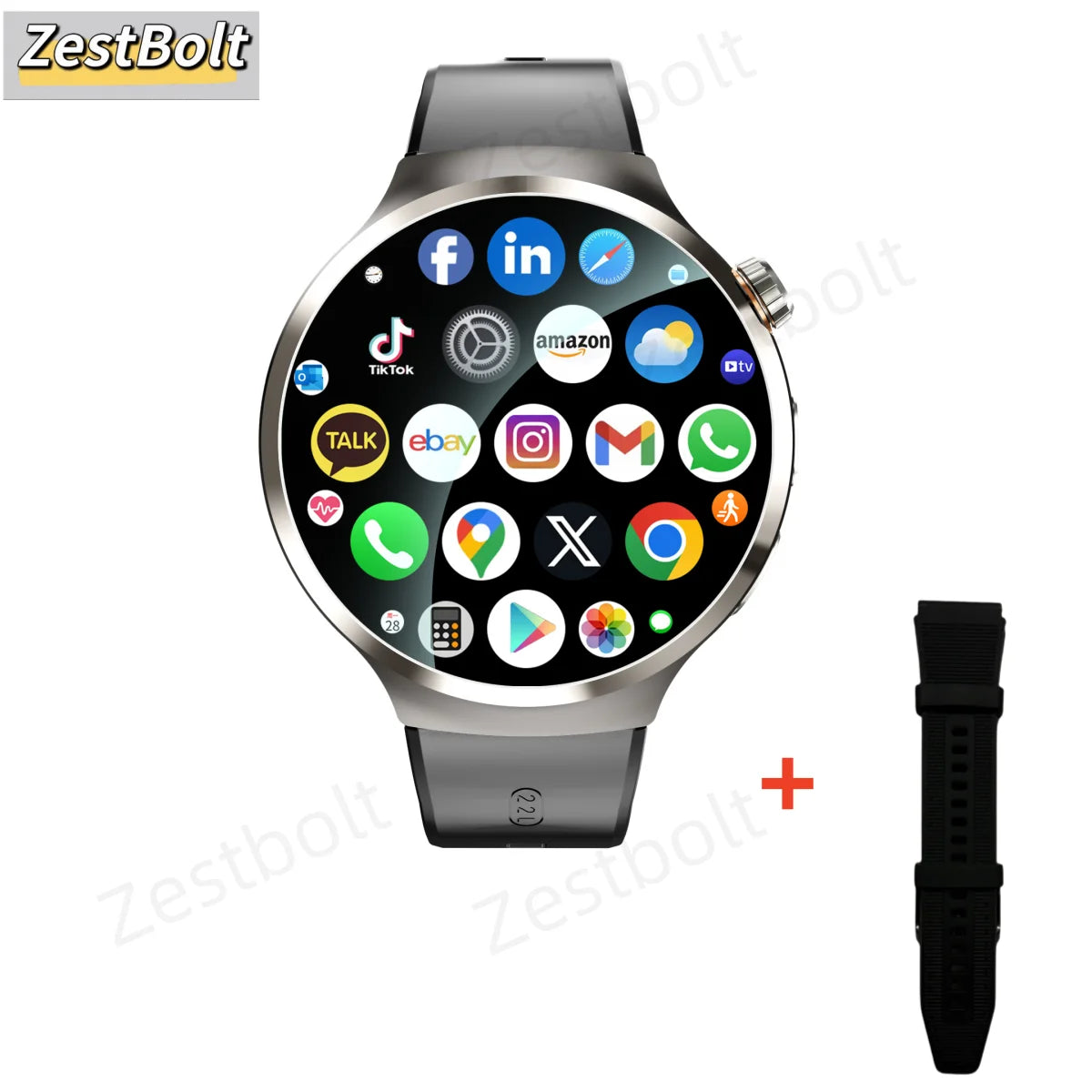 1.98-inch Amoled large Screen Smartwatch Android 13.0 Smart Watch Men With 210° Rotating Camera GPS Position WIFI Sim Card Slot