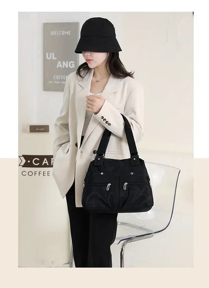 Tote Bag Handbag Shoulder Bag for Women Nylon Waterproof Large Capacity Shopping CrossBody Bag Ladies Messenger Bags Handbags