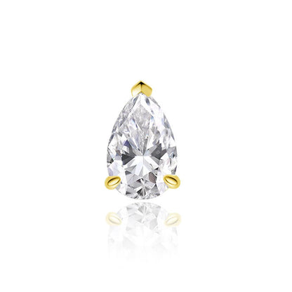 3-5CT Pear Cut Moissanite Pendant Necklace 925 Sterling Silver 18k Gold Plated 1.5mm Chain Party Wedding Jewelry for Women Gift
