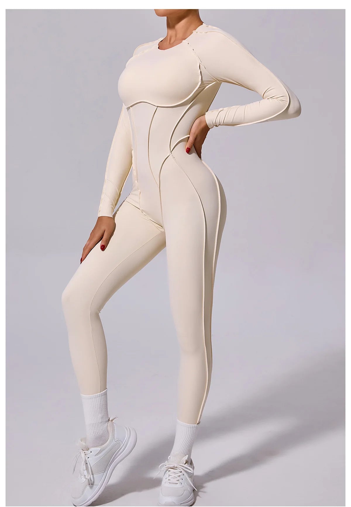 Women's Sports Jumpsuit Kit Yoga Fitness Bodysuit Hip-lifting Open Back Tight High Elasticity Outdoors Gym Workout Sexy Clothes