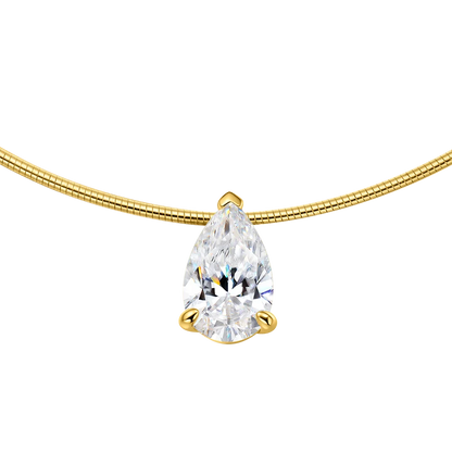 Serenity 3ct 5ct Pear Cut Moissanite Necklace for Women S925 Sterling Silver Chain Jewelry Sparkling Water Drop Pendant Necklace
