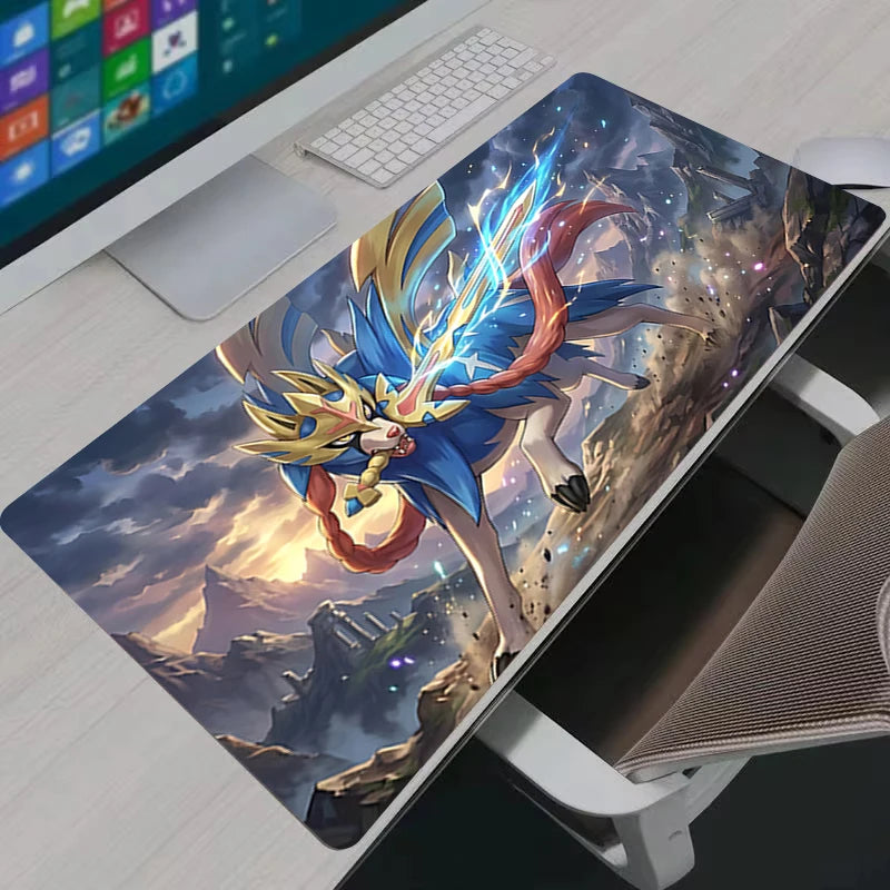 Mouse Pad Pokemon Suicune Large Gamer Gaming Accessories Speed Lock Edge Rubber Keyboard Desk Mat Office Laptop Mousepad