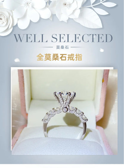 luxury 18K white gold and platinum PT950 marquise colored diamond moissanite ring women's colored special-shaped ring