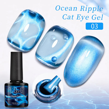 AWStorG 7.5ml Light Color Cat Eye Gel Nail Polish Pink Semi Permanent Glitter Magnetic Gel Soak Off UV LED Varnish Nail Art