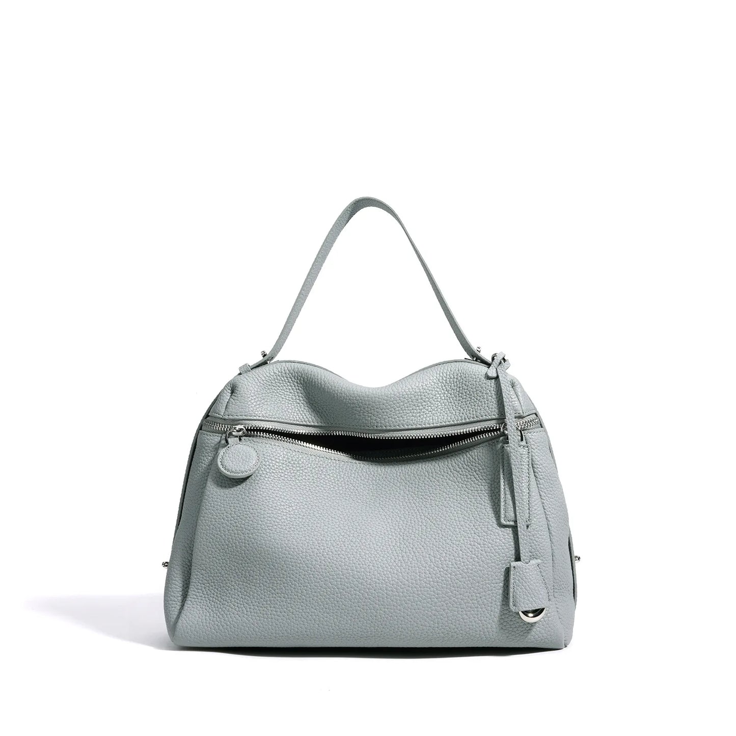 First Layer Cow Leather 33cm Tote Bag Fashionable Women's Bag New Design Large Capacity Soft Portable Shoulder Crossbody Bag