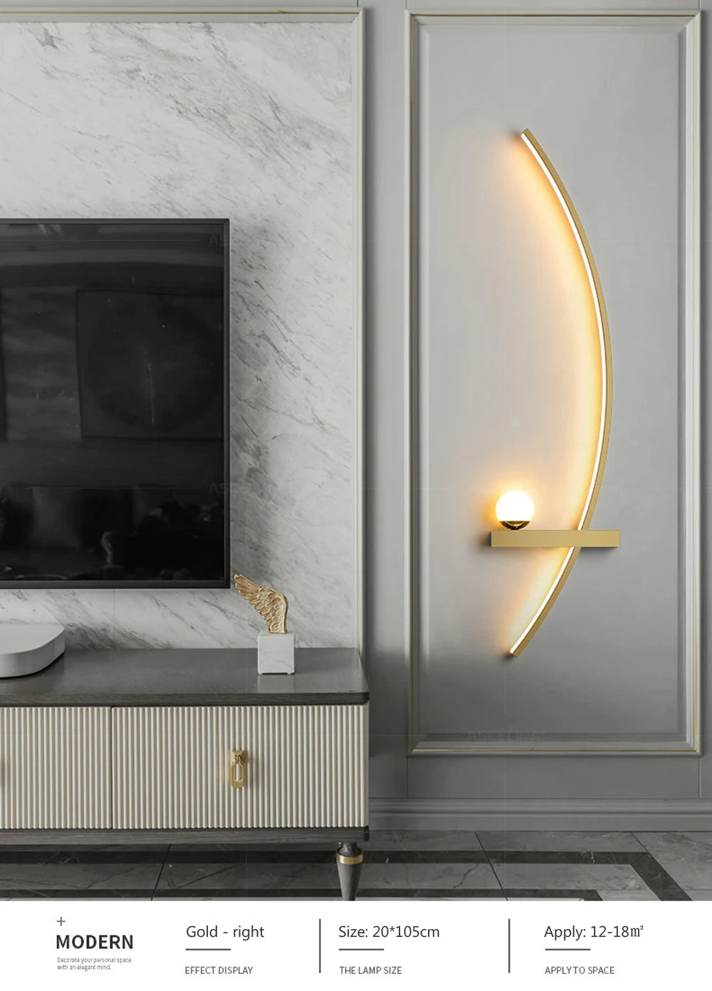 LED Wall Lamp 55/105CM Smart Remote Control Left Right Lighting Wall Sconces Bedroom Bedside Living Room Home Led Lights Lustre