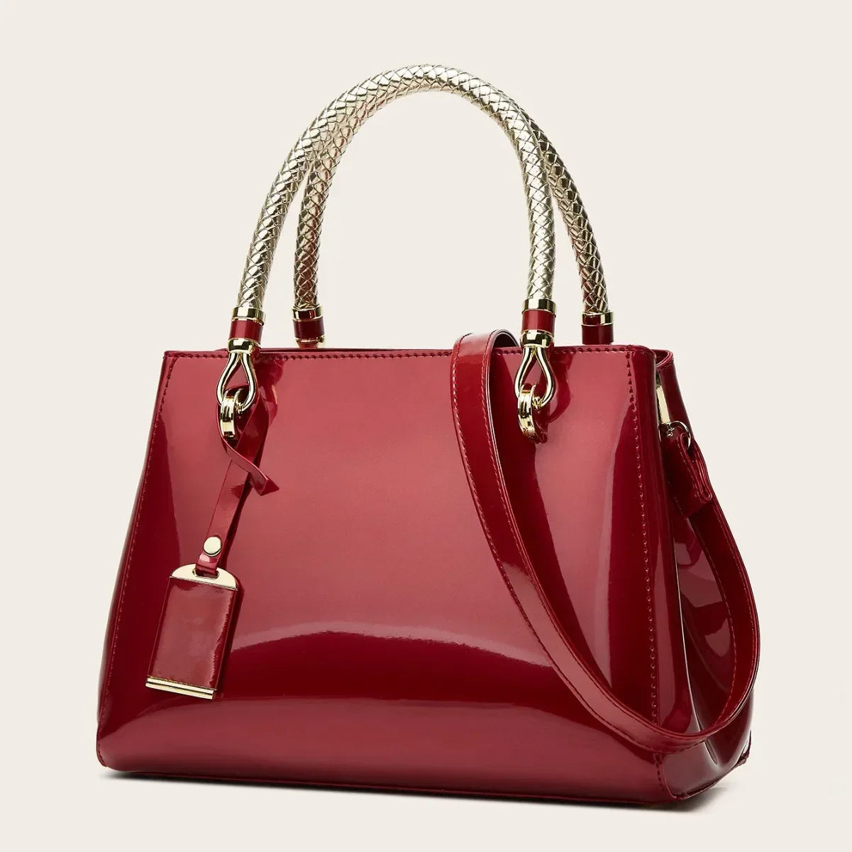 Faux Leather Handbags for Woman 2026 Luxury Bags Designers Evening Party Handbag Ladies Bag Wine Rose Red Navy Pink Beige Black