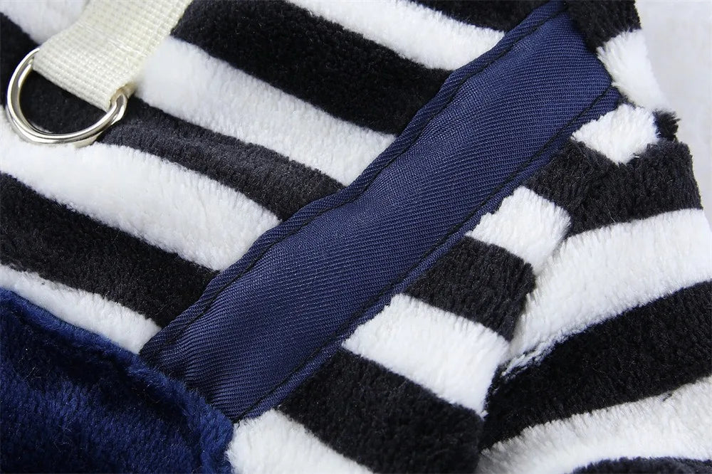 Autumn Winter Pet Dog Soft Fleece Clothes Warm Jumpsuit Coat for Small Medium Large Dog Cat Puppy Jacket Sweater with Leash Ring