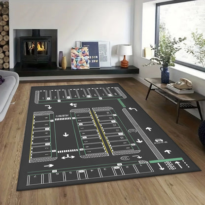 Kids Airport Runway Carpet Play Rug Mat for Living Room Game Area Home Decoration Rugs for Bedroom Living Room Decoration Rugs