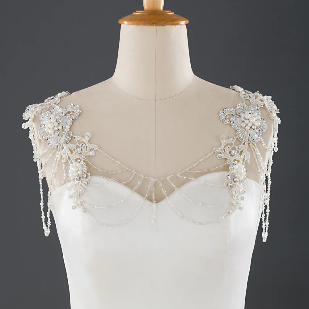 Bridal Jewelry Diamond Shoulder Chain Crystal Necklace Bolero Bridal Covered Body Chain Wedding Accessories Women Shrugs SG10