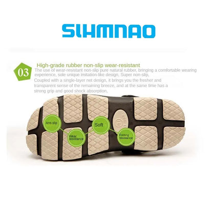 2025 Men's Summer Outdoor Fishing Shoes, Anti Slip Lightweight Casual Beach Sandals, Durable Thick Soled Shoes for Home Use