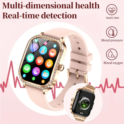 Ultra-Thin 1.76 AMOLED Curved Screen Watches HD Display Time Call Alert Men Women Smart Watch Ladies Gift Android IOS 2025 New
