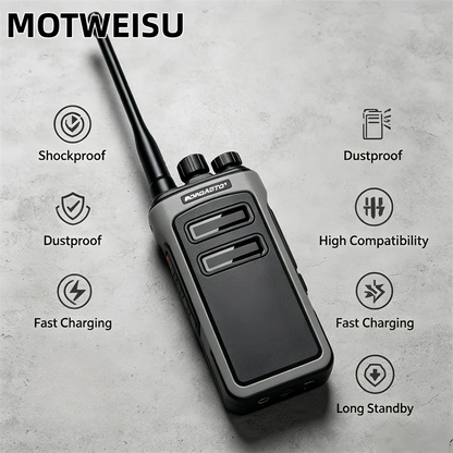 DMR Digital Two Way Radio High Power Long Battery Life Charging VOX Long Range Portable Walkie Talkie for Emergency Camping