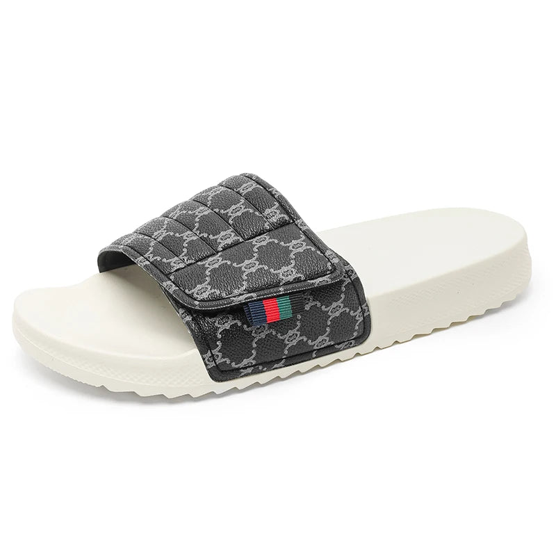 Summer men's slippers fashion comfortable breathable slippers indoor bathroom sandals plus size casual outdoor beach shoes 47