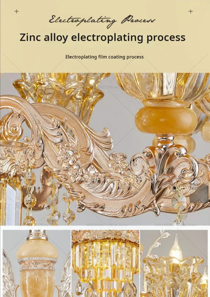 Postmodern Chandelier Living Room Lights European Dining Room Bedroom Home Master Luxury Atmospheric Lamps Villa Crystal Lamps