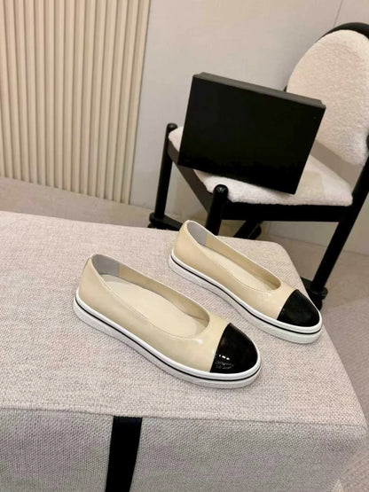 Luxury Brand Commuter Shoes Women's Slip-on Versatile Casual Shoes Casual Shoes Lambskin Material Stylish Casual Flat Shoes