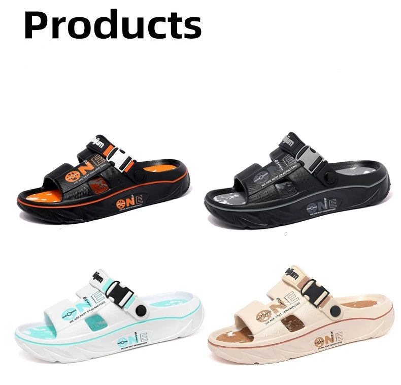 Summer Men's Slippers Outdoor Sandals Beach Comfortable EVA Soft Slides Clogs Casual Garden Shoes Men Women Indoor Home Slippers