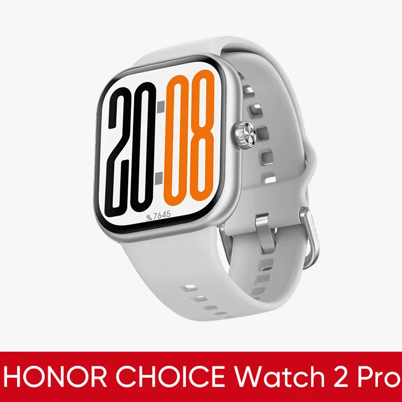 New Honor Choice Watch 2 Pro Smartwatch 5ATM+IP68 Waterproof 1.97" Bezel AMOLED Screen Barometer GPS GNSS Compass 360mAh Battery