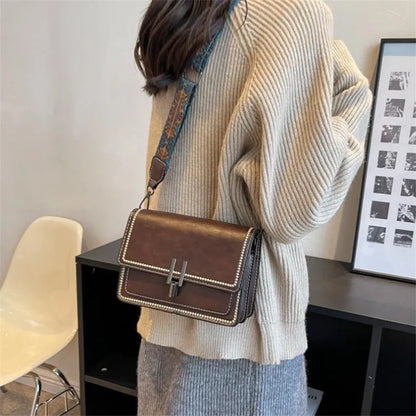Mini Cross-Body Bags for Women, Adjustable Strap, Small Square Design Purse, Fashion Shoulder Bag, New Designer Mini Leather Bag