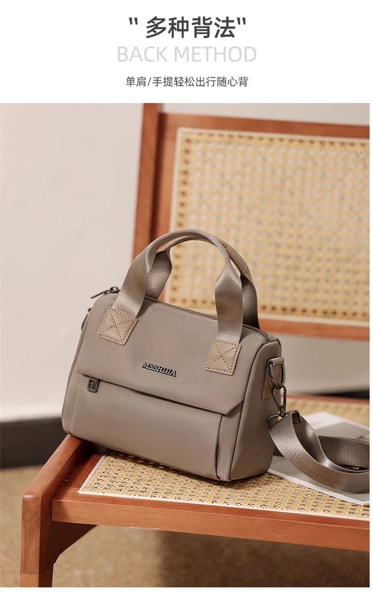 Ladies Lightweight Shoulder Bag Waterproof Nylon Handbag for Commuter Work Casual Crossbody Bags for Women Messenger Bag
