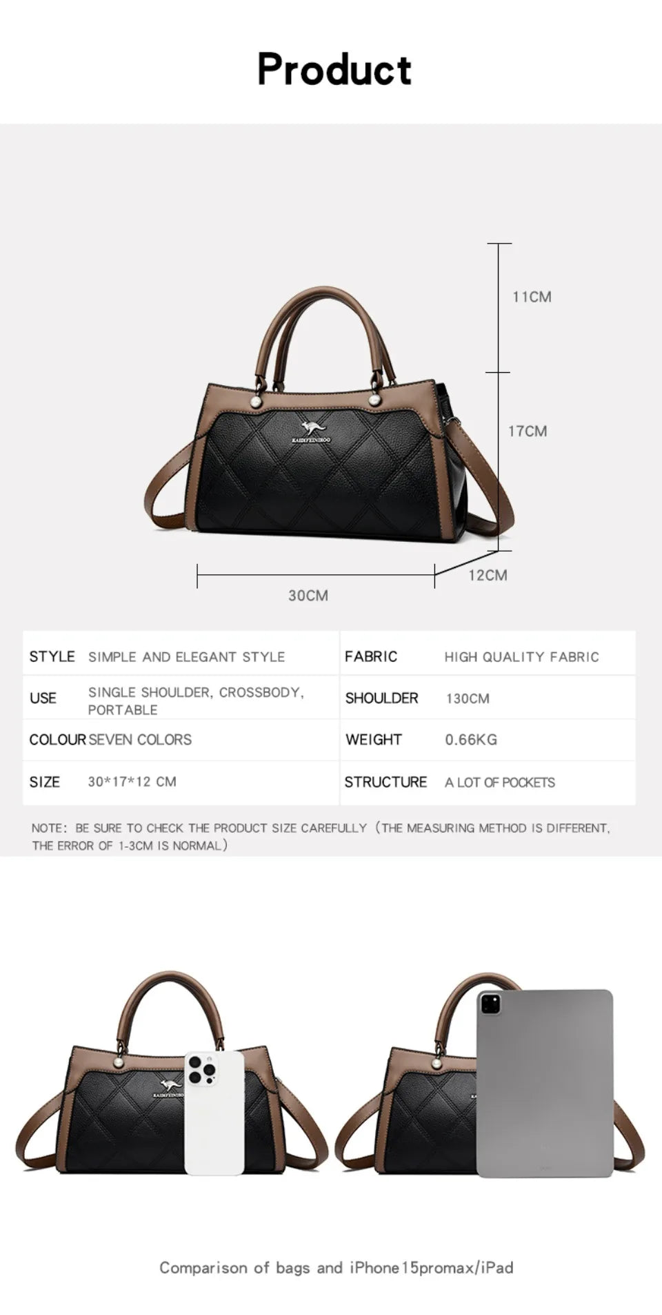 Top Quality Leather Hand Shoulder Bags for Women Luxury Handbags Women Bags Designer Casual Large Capacity Tote Bag Sac