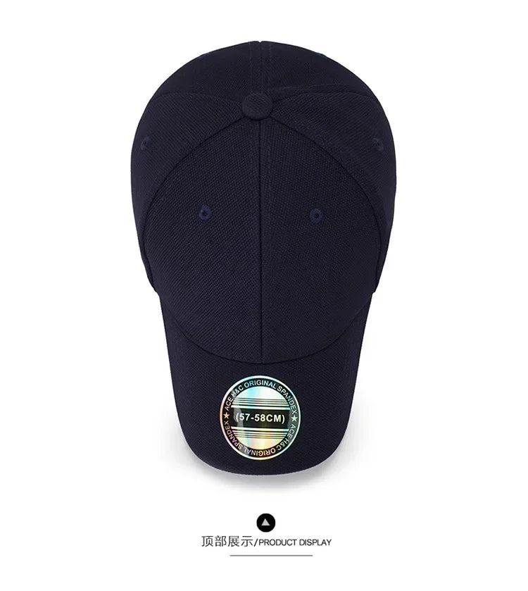 Back Closed Baseball Caps Full Closure Snapback Hats Hip Hop Hat for Men Women58-60cm Dad Hats Cap Kids Adults