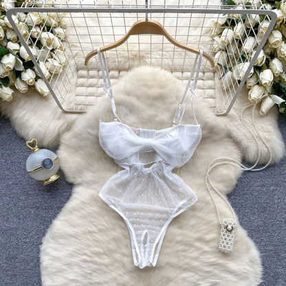 Woman Lace Splice Hollow out Design Women's Bodysuit Base Layer Small Vest High Waist Straight Tube Fashion Sexy Bodysuit New