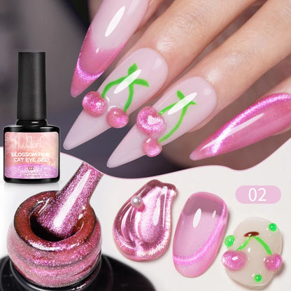 AWStorG 7.5ml Starlit Chameleon Cat Magnetic Gel Nail Polish Double Colors Semi Permanent UV Gel Varnish Need Black Base
