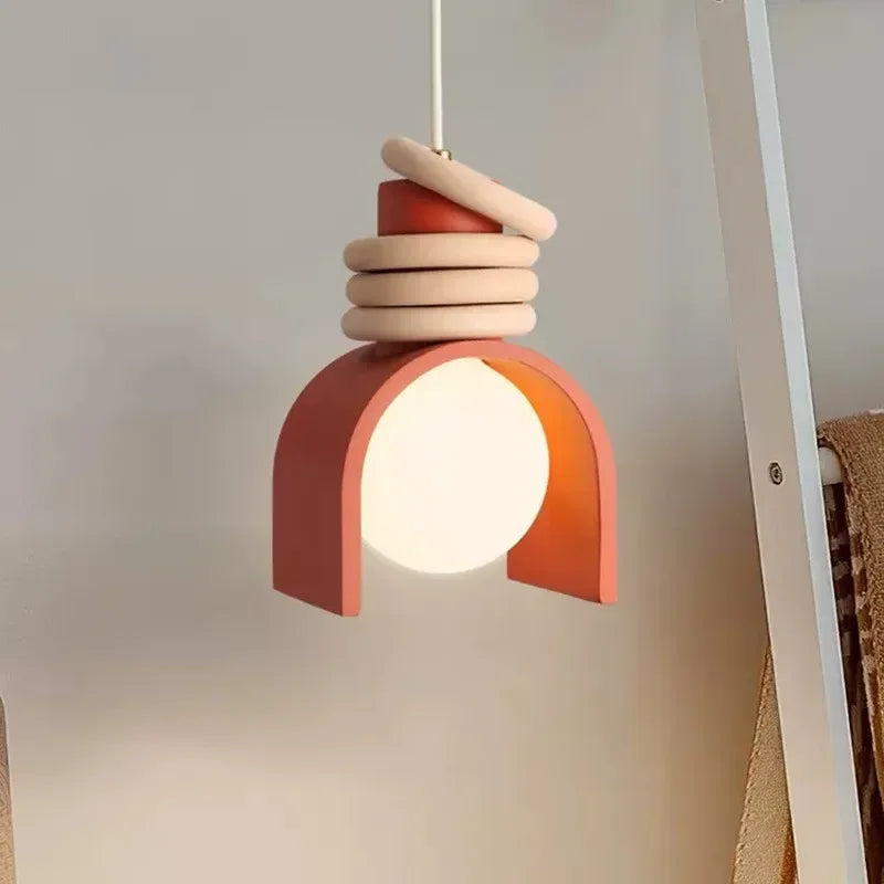 Japanese Wabi-sabi Bedroom Bedside Lighting Retro Macaron Chandelier Lights American Bar Pendant Lights Luminaria LED