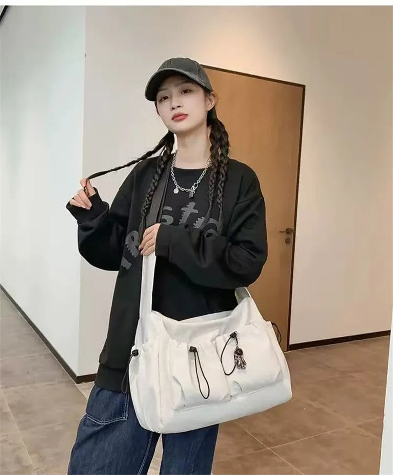New Crossbody Bags for Women Youth Men Fashion Casual Large Capacity Handbags Shoulder Bags Solid Color Ladies Messenger Bag