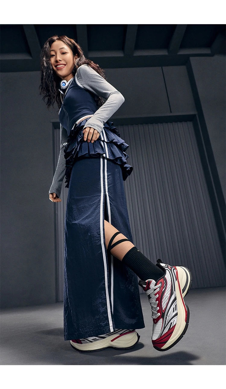 Xtep Basque 3.0 Trendy Cushioning Stable Soft Flexible Rubber Thick Sole Daily Sports Female Shoes 874218320006