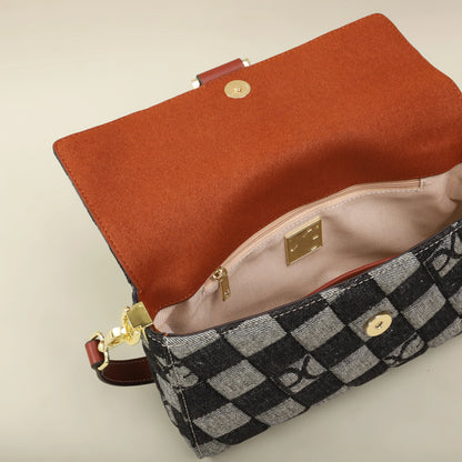 PATSY PG GARIS 2026 Women's Latin American Style Shoulder Bag New Cowboy Splicing Design All-season Suitable Crossbody Bag