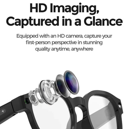 4K AI Smart Glasses with Camera, Anti-Shake Video Recording & WiFi Transmission, Real-Time Translation Smart Glasses
