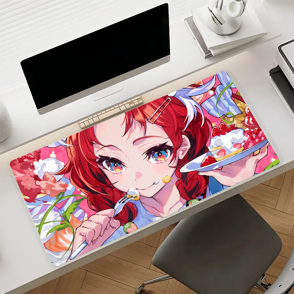 VTuber H-Hakos Baelz Mouse Pad Non-slip Rubber Gamer Balance Computer Mat Decoracion Deskmat Laptop Office Large